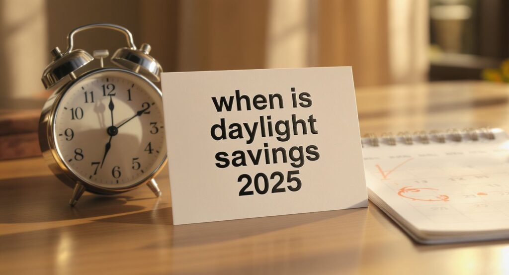When Is Daylight Savings 2025